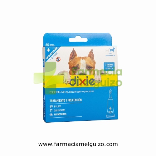 DIXIE PERMETRINA 1430 mg SOLUCION SPOT-ON PARA PERROS