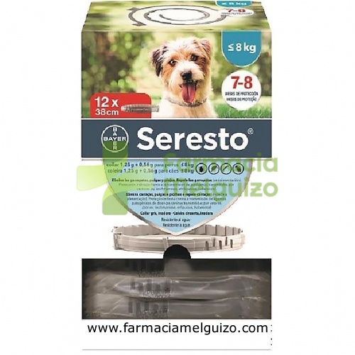 SERESTO 1,25 g + 0,56 g COLLAR PARA PERROS ? 8 kg