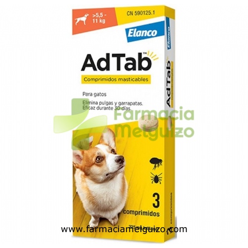 ADTAB 225 mg COMPRIMIDOS MASTICABLES PARA PERROS (>5,5-11 kg)