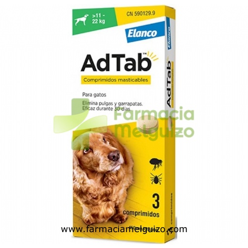ADTAB 450 mg COMPRIMIDOS MASTICABLES PARA PERROS (>11-22 kg)