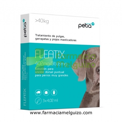 FLEATIX 402 mg / 361,8 mg PARA UNCION DORSAL PUNTUAL PARA PERROS MUY GRANDES