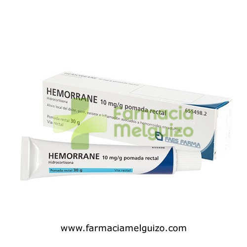 HEMORRANE 10 mg/g POMADA RECTAL , 1 tubo de 30 g
