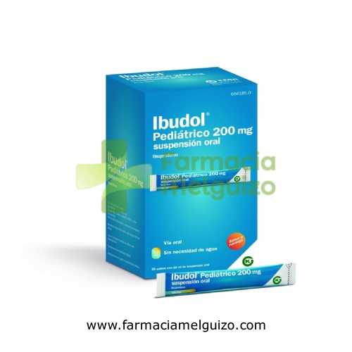 IBUDOL PEDIÁTRICO 200 MG SUSPENSIÓN ORAL , 20 sobres