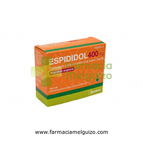 ESPIDIDOL 400 mg GRANULADO PARA SOLUCION ORAL SABOR MENTA , 20 sobres