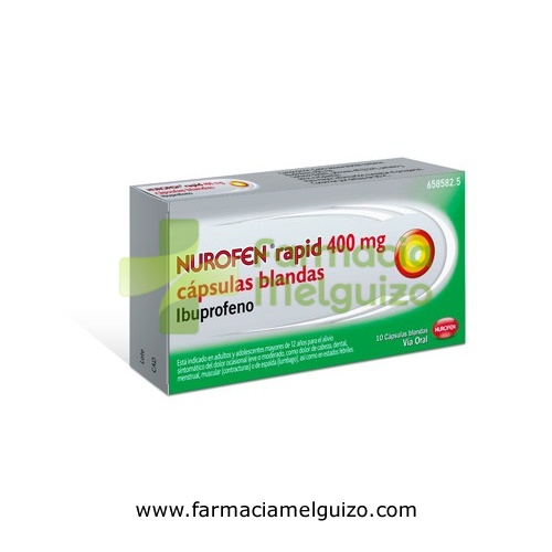 NUROFEN RAPID 400 mg CAPSULAS BLANDAS , 10 cápsulas