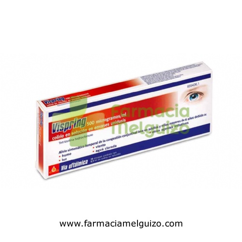 VISPRING 500 microgramos/ml COLIRIO EN SOLUCION EN ENVASE UNIDOSIS, 10 envases unidosis de 0,5 ml