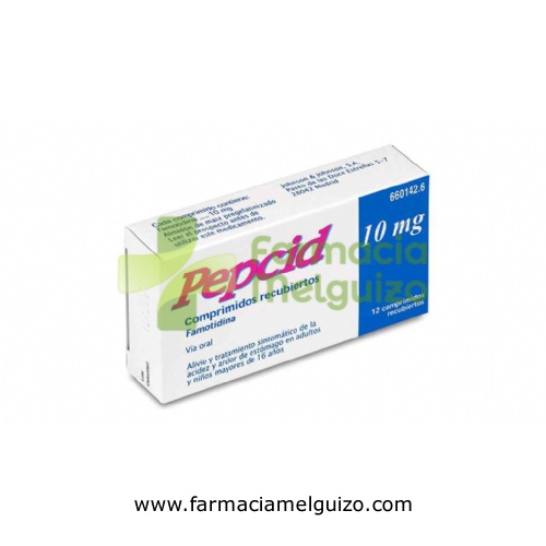 PEPCID 10 mg COMPRIMIDOS RECUBIERTOS , 12 comprimidos