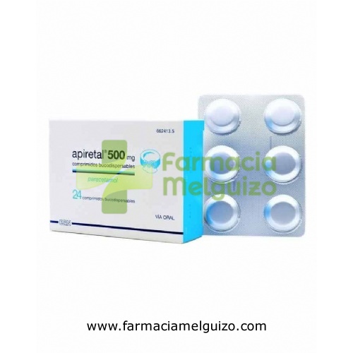 APIRETAL 500 mg COMPRIMIDOS BUCODISPERSABLES, 24 comprimidos