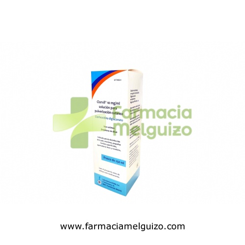 CLORXIL 10 mg/ml SOLUCION PARA PULVERIZACION CUTANEA, 1 frasco de 50 ml