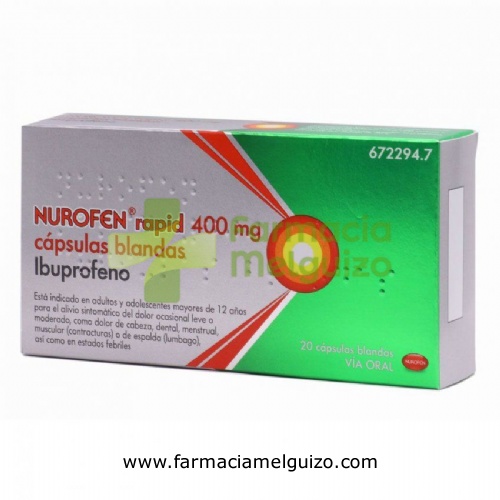 NUROFEN RAPID 400 mg CAPSULAS BLANDAS , 20 cápsulas