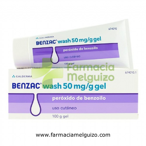 BENZAC WASH 50 MG/G GEL , 1 tubo de 100 g