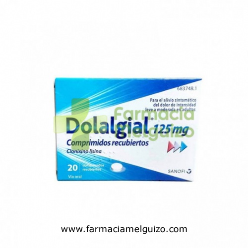 DOLALGIAL CLONIXINO LISINA 125 mg COMPRIMIDOS RECUBIERTOS , 20 comprimidos