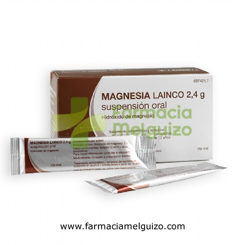 MAGNESIA LAINCO 2,4 g SUSPENSION ORAL, 14 sobres de 12 ml