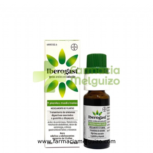 IBEROGAST GOTAS ORALES EN SOLUCION, 1 frasco de 20 ml