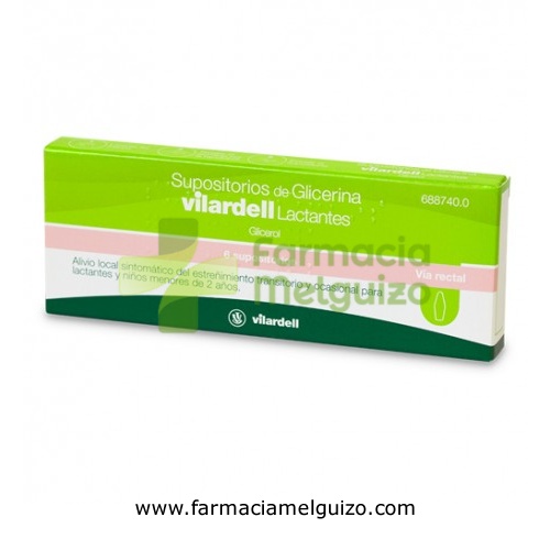 SUPOSITORIOS DE GLICERINA VILARDELL LACTANTES, 6 supositorios