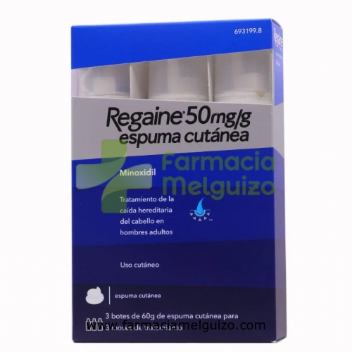 REGAINE 50 MG/G ESPUMA CUTANEA , 3 tubos de 60 g
