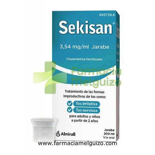 SEKISAN 3,54 mg/ml JARABE , 1 frasco de 200 ml