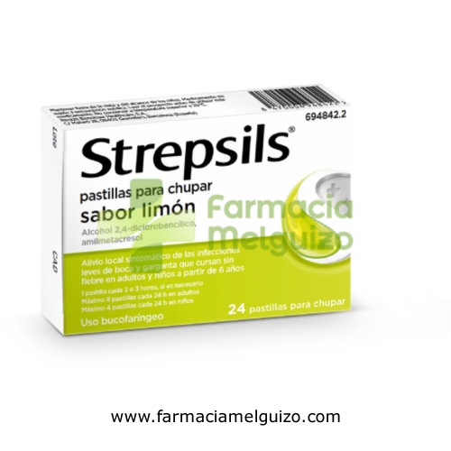 STREPSILS pastillas para chupar sabor limon, 24 pastillas