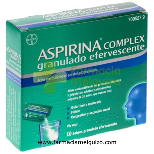 ASPIRINA COMPLEX GRANULADO EFERVESCENTE, 10 sobres
