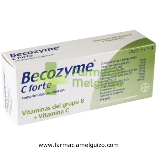 BECOZYME C FORTE COMPRIMIDOS RECUBIERTOS  , 30 comprimidos