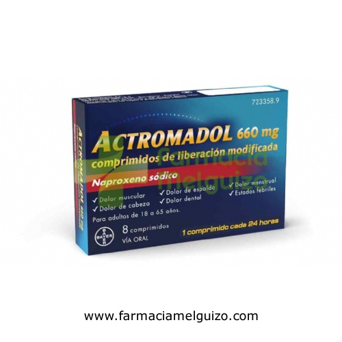 ACTROMADOL 660 MG COMPRIMIDOS DE LIBERACIÓN MODIFICADA 8 comprimidos