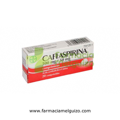 CAFIASPIRINA 500 mg/50 mg COMPRIMIDOS , 20 comprimidos