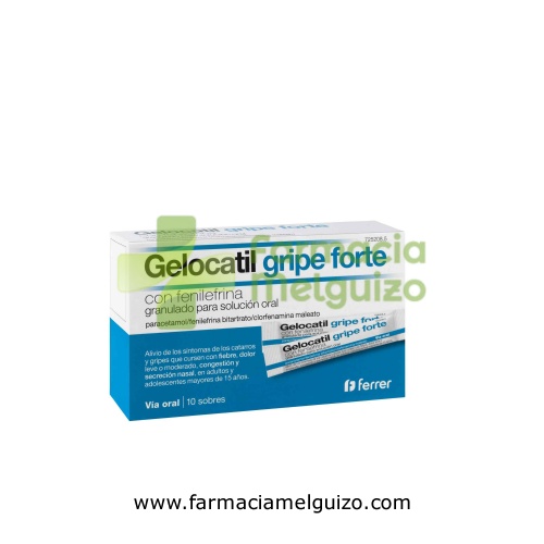 GELOCATIL GRIPE FORTE CON FENILEFRINA GRANULADO PARA SOLUCION ORAL 10 sobres