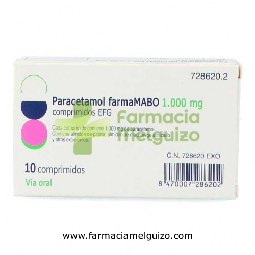 PARACETAMOL FARMAMABO 1000 MG COMPRIMIDOS EFG 10 comprimidos