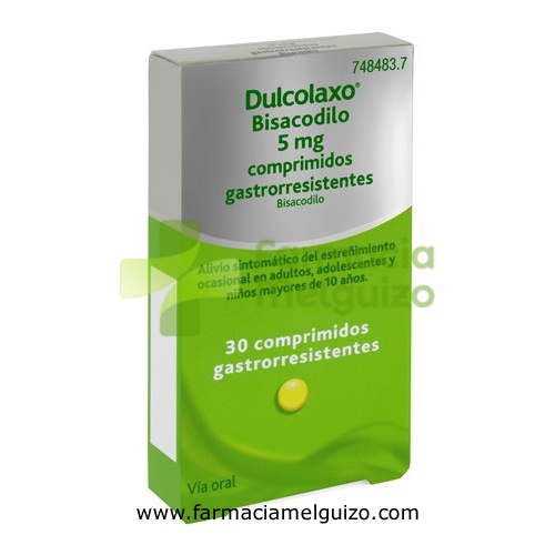 DULCOLAX BISACODILO 5 MG COMPRIMIDOS GASTRORRESISTENTES, 30 comprimidos