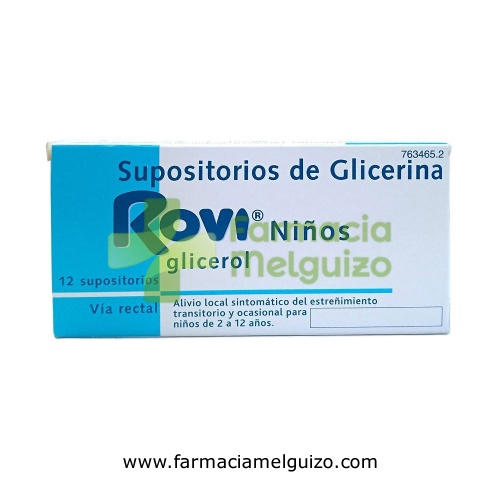SUPOSITORIOS DE GLICERINA ROVI NIÑOS, 12 supositorios