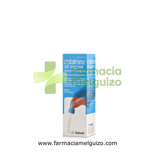 CRISTALMINA 10 mg/ml SOLUCION CUTANEA, 1 frasco de 25 ml