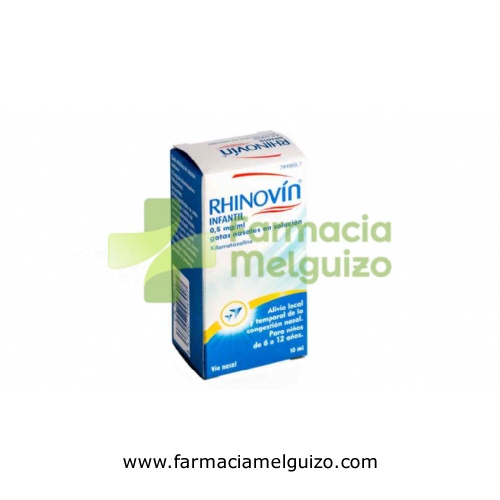 RHINOVÍN INFANTIL 0,5 MG/ML GOTAS NASALES EN SOLUCIÓN, 1 frasco de 10 ml