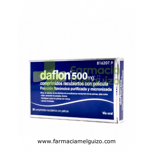 DAFLON 500 MG COMPRIMIDOS RECUBIERTOS CON PELÍCULA, 30 comprimidos