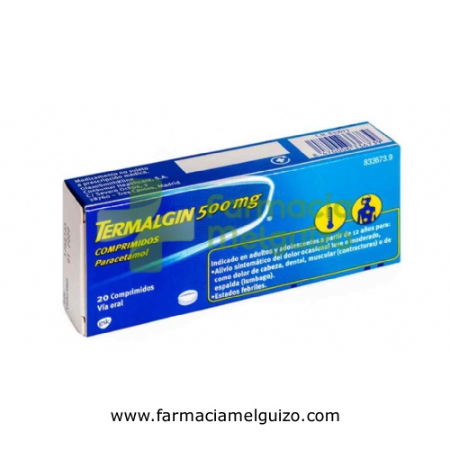 TERMALGIN 500 mg COMPRIMIDOS, 20 comprimidos