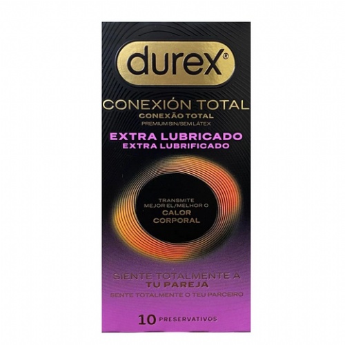 Durex conexion total extra lubricado 10 preservativos