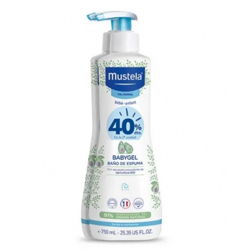 Mustela babygel 750 ml duplo