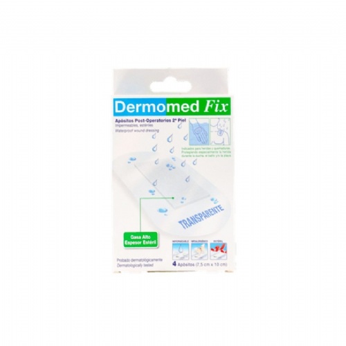 Dermomed fix 2¬ piel 7,5cmx10cm 4 apos.
