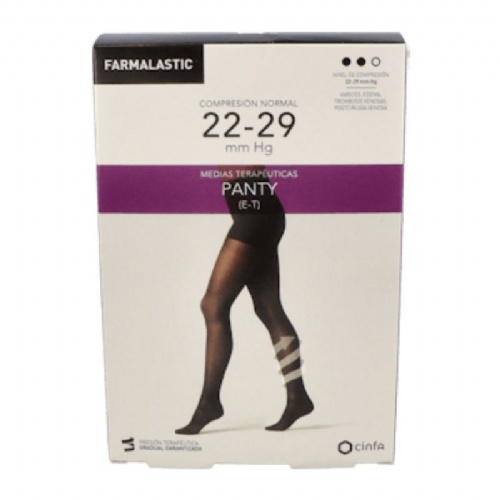 Panty (e-t) compresion normal farmalastic 1 unidad talla extragrande color negro - farmalastic