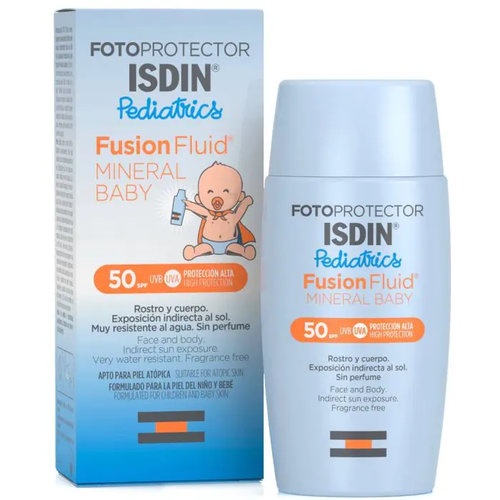 FOTOPROTECTOR ISDIN SPF-50+ FUSION FLUID MINERAL - PEDIATRICS BABY (50 ML)