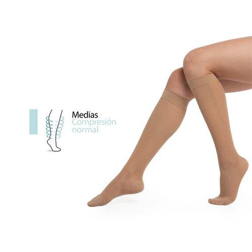 Media corta (a-d) compresion normal viadol va-34 1 unidad talla grande color beige