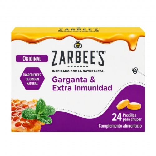 Zarbees garganta y extra inmunidad  24 pastillas para chupar
