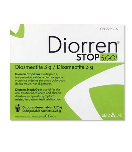 Diorren stop go  10 sobres 3,25 g