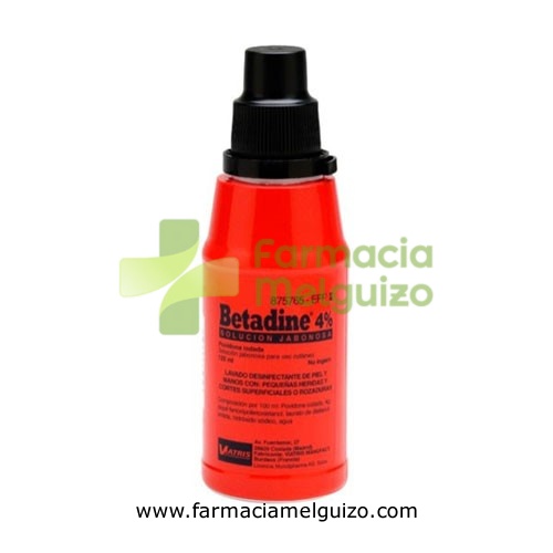 BETADINE JABONOSO 40 MG/ML SOLUCION CUTANEA, 1 frasco de 125 ml