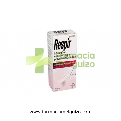 RESPIR 0,5 mg/ml SOLUCION PARA PULVERIZACION NASAL , 1 frasco de 20 ml (Frasco+bomba pulverizadora)