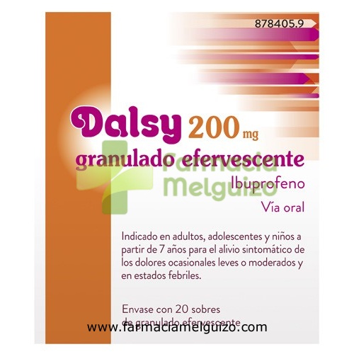 DALSY 200 mg GRANULADO EFERVESCENTE , 20 sobres