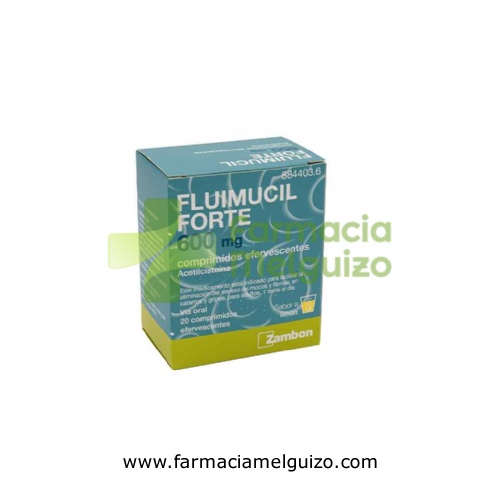 FLUIMUCIL FORTE 600 mg COMPRIMIDOS EFERVESCENTES , 20 comprimidos
