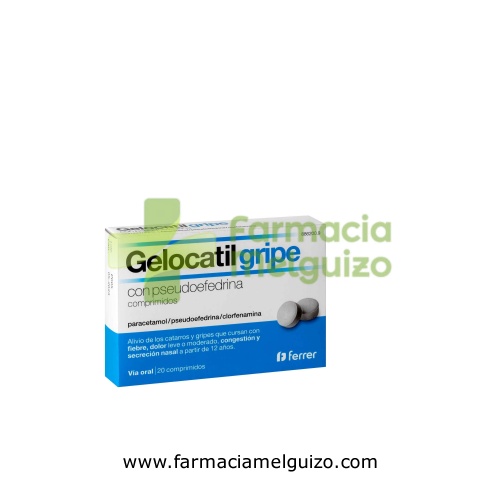 GELOCATIL GRIPE CON PSEUDOEFEDRINA COMPRIMIDOS, 20 comprimidos
