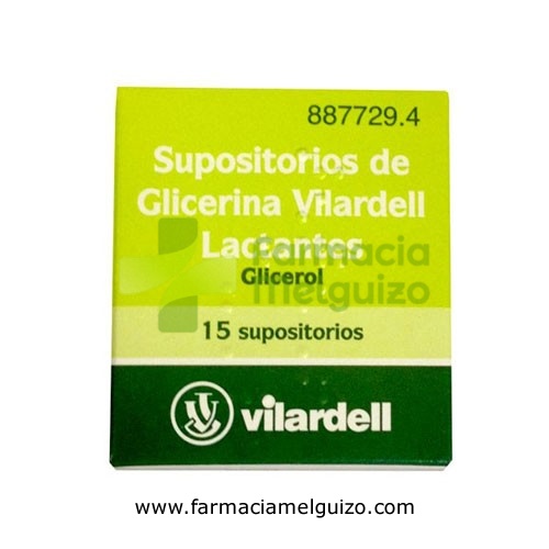 SUPOSITORIOS DE GLICERINA VILARDELL LACTANTES, 15 supositorios