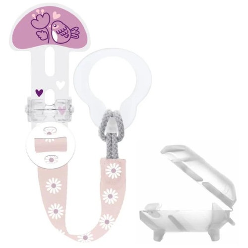 Broche para chupete y cubierta de proteccion - mam clip it! & cover (rosa)