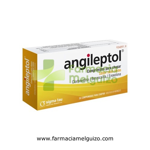 ANGILEPTOL COMPRIMIDOS PARA CHUPAR SABOR MIEL-LIMÓN, 30 comprimidos